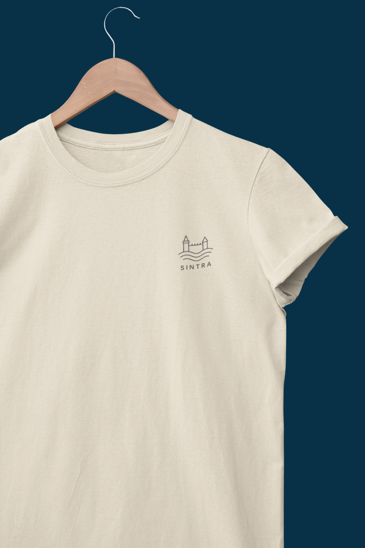 Fairytale palace design on organic cotton.