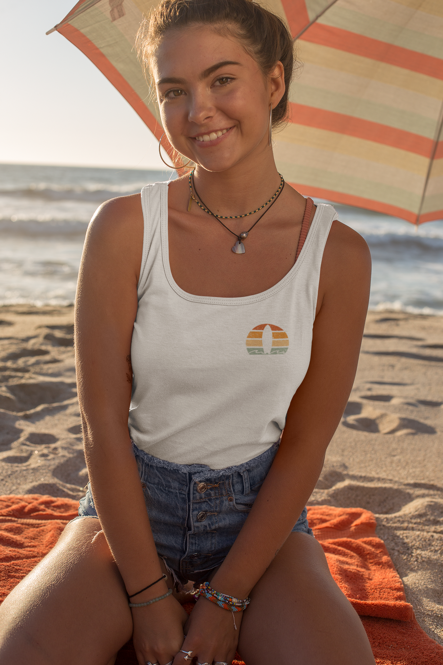 🏄Nazare Surf Minimal - Vintage Unisex Organic Tank Top