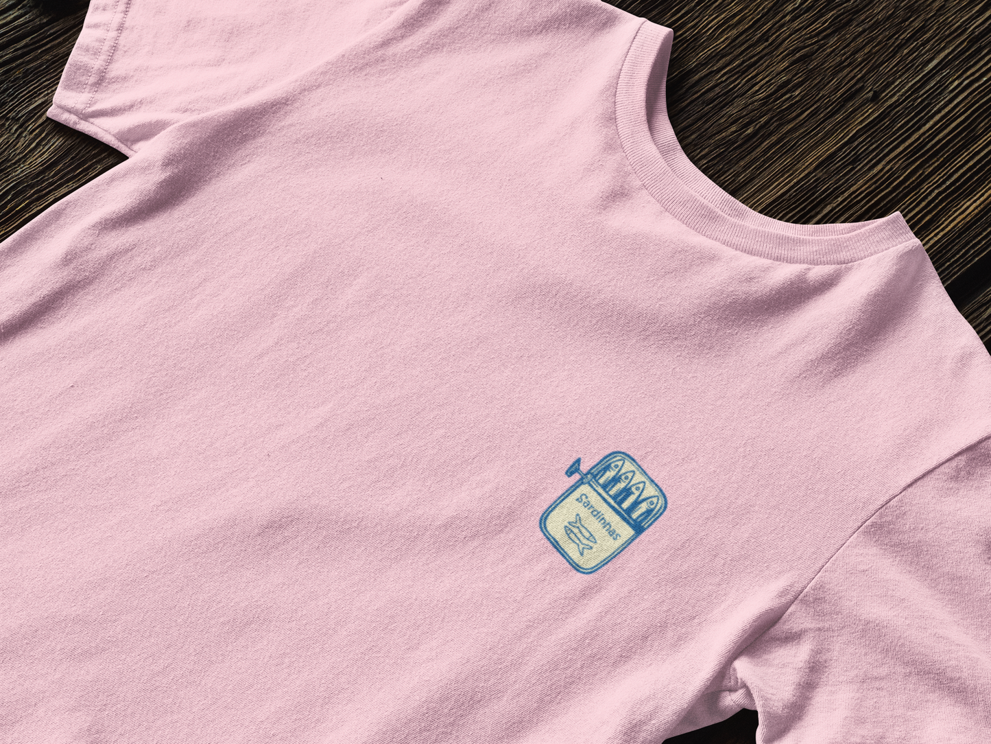 Clean and modern Portugal sardine can shirt.