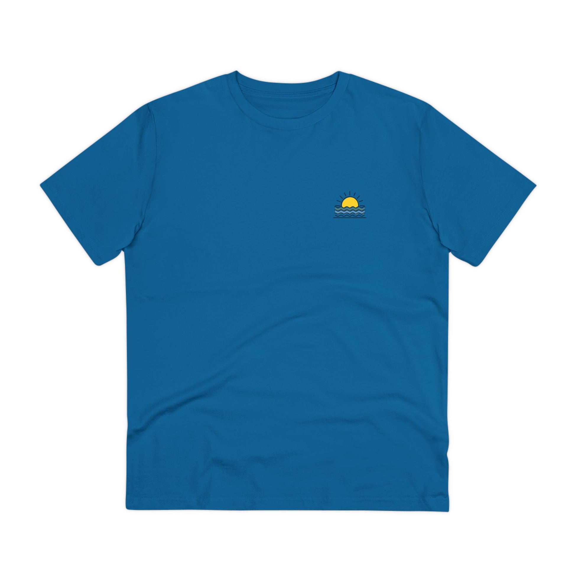 Stylish Organic Cotton Sunset T-Shirt, blending coastal inspiration with modern fashion.