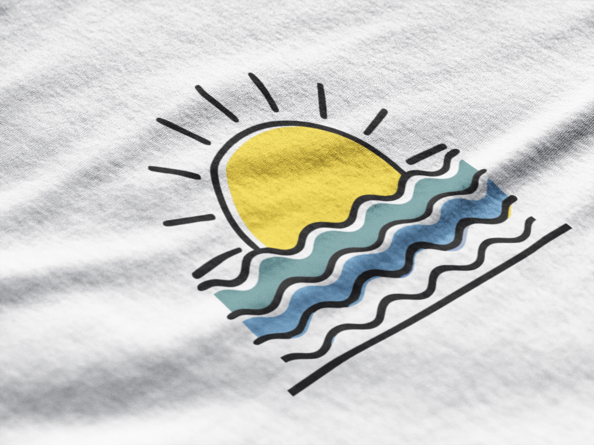 Unique Coastal Sunset-Inspired Organic T-Shirt, celebrating Portugal’s scenic coast.