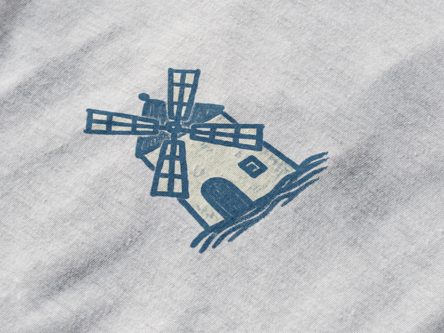 Moinho motif representing rural Portugal.