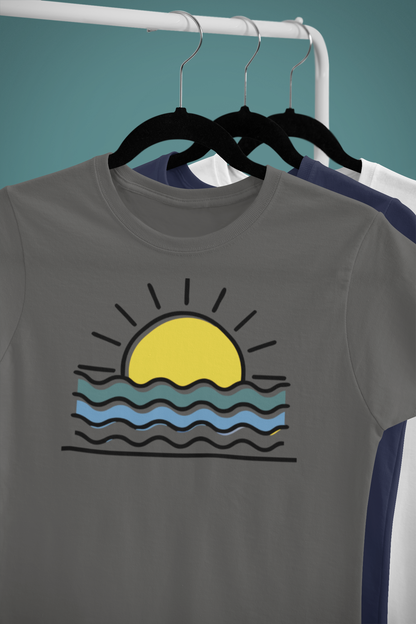 Lightweight Sunset Over the Atlantic T-Shirt, great for warm-weather adventures.