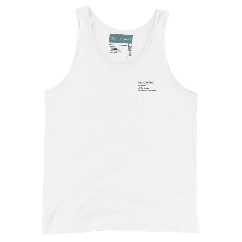Surf-style men’s tank top with coastal feel