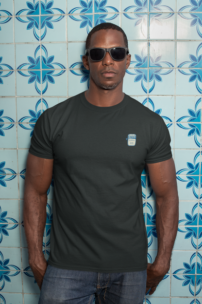 Atlantic Wave shirt with canned sardine logo.
