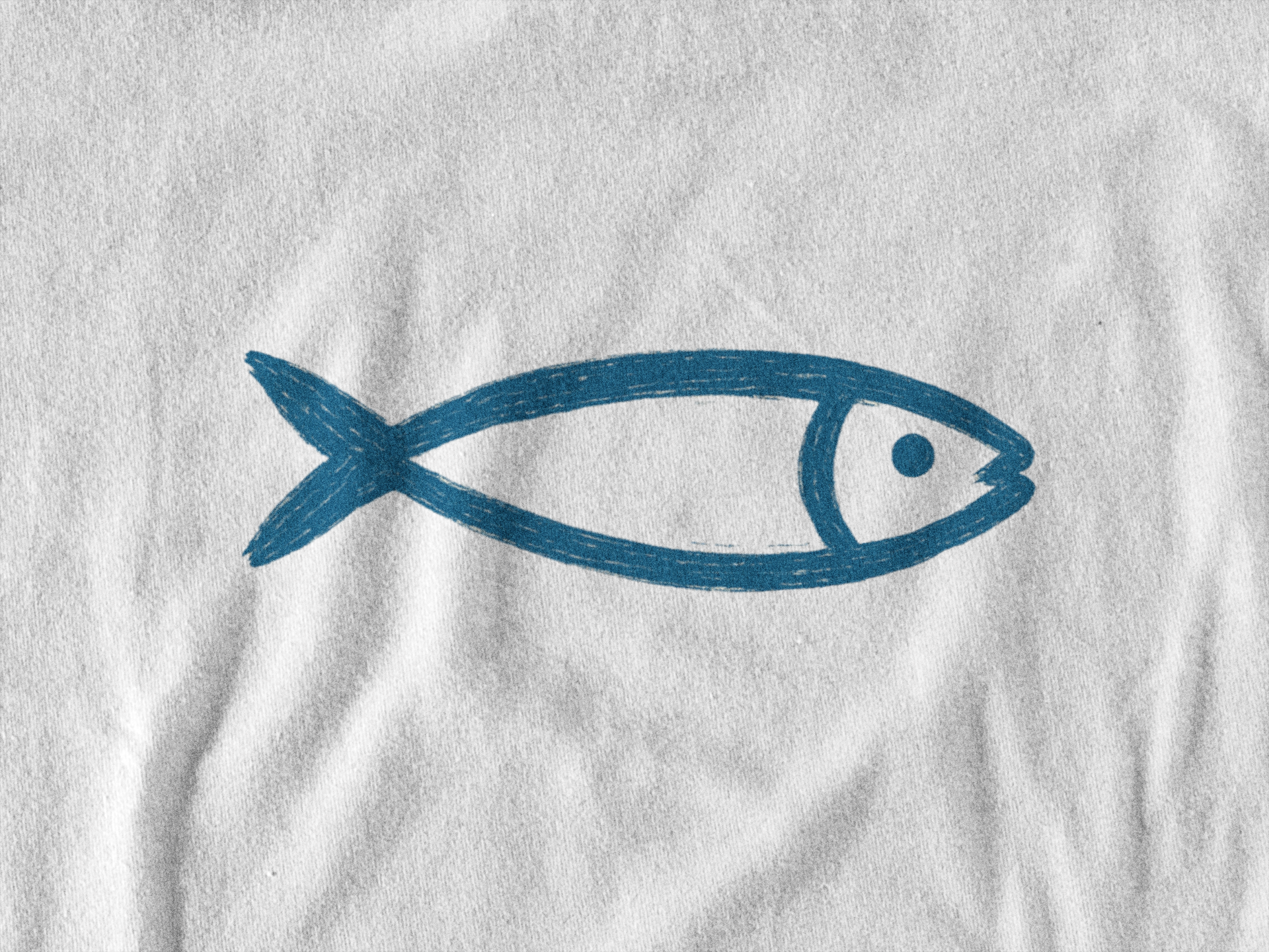 Relaxed fit unisex t-shirt with modern sardine illustration.