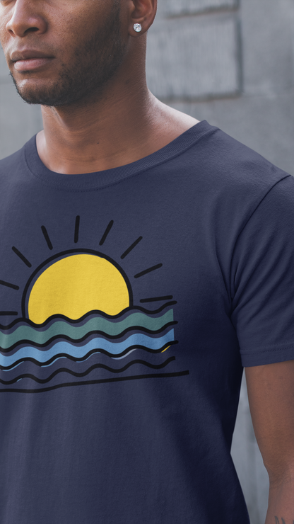 Lightweight Sunset Over the Atlantic T-Shirt, great for warm-weather adventures.