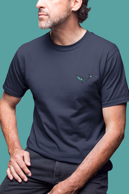Model wearing the Azores Organic Cotton Tee, inspired by Atlantic nature.