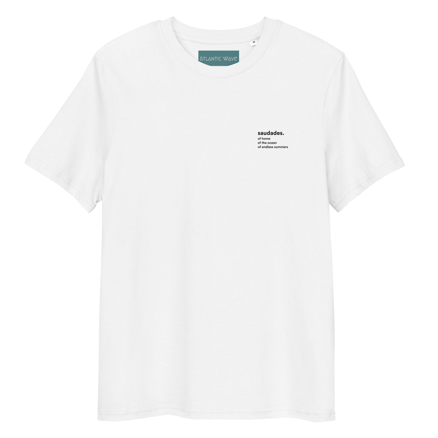 Portuguese word saudades printed on t-shirt