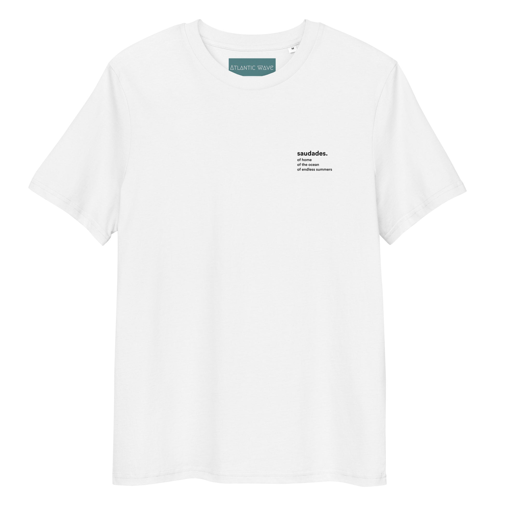 Portuguese word saudades printed on t-shirt