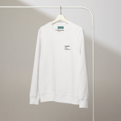 Flat lay of saudades sweater inspired by Portugal